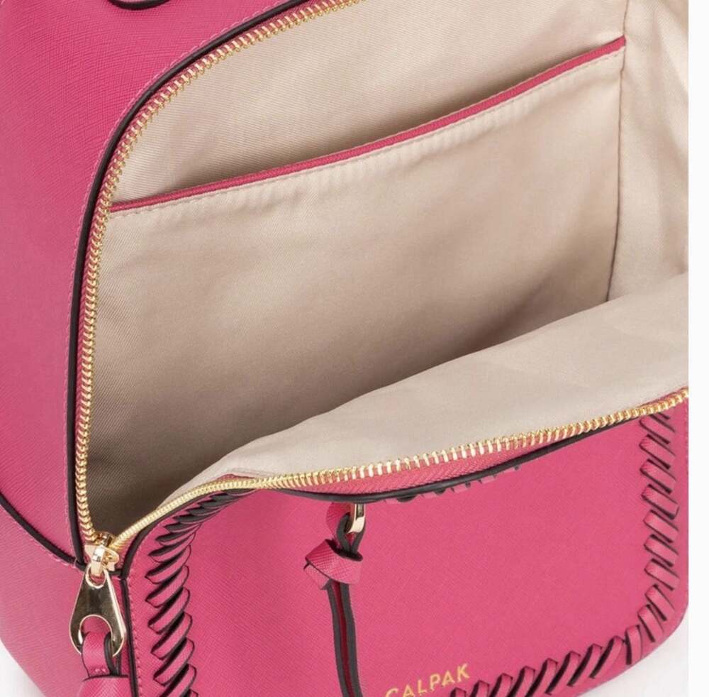 CALPAK Pink Woven Trim CalpakPink Mini Backpack NWT-B9 - Picture 5 of 11